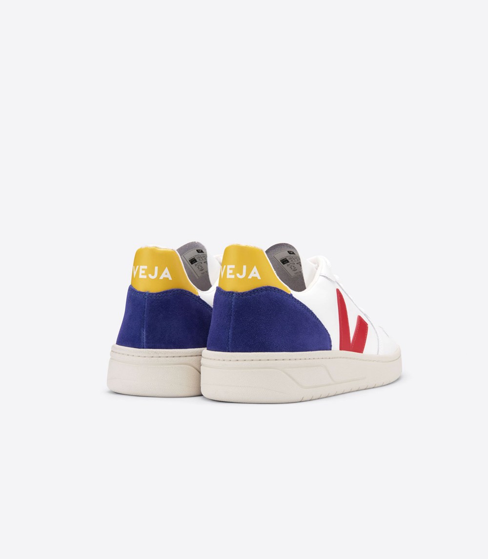 Veja Trainers Womens White - V-10 Leather - CXBG-26315